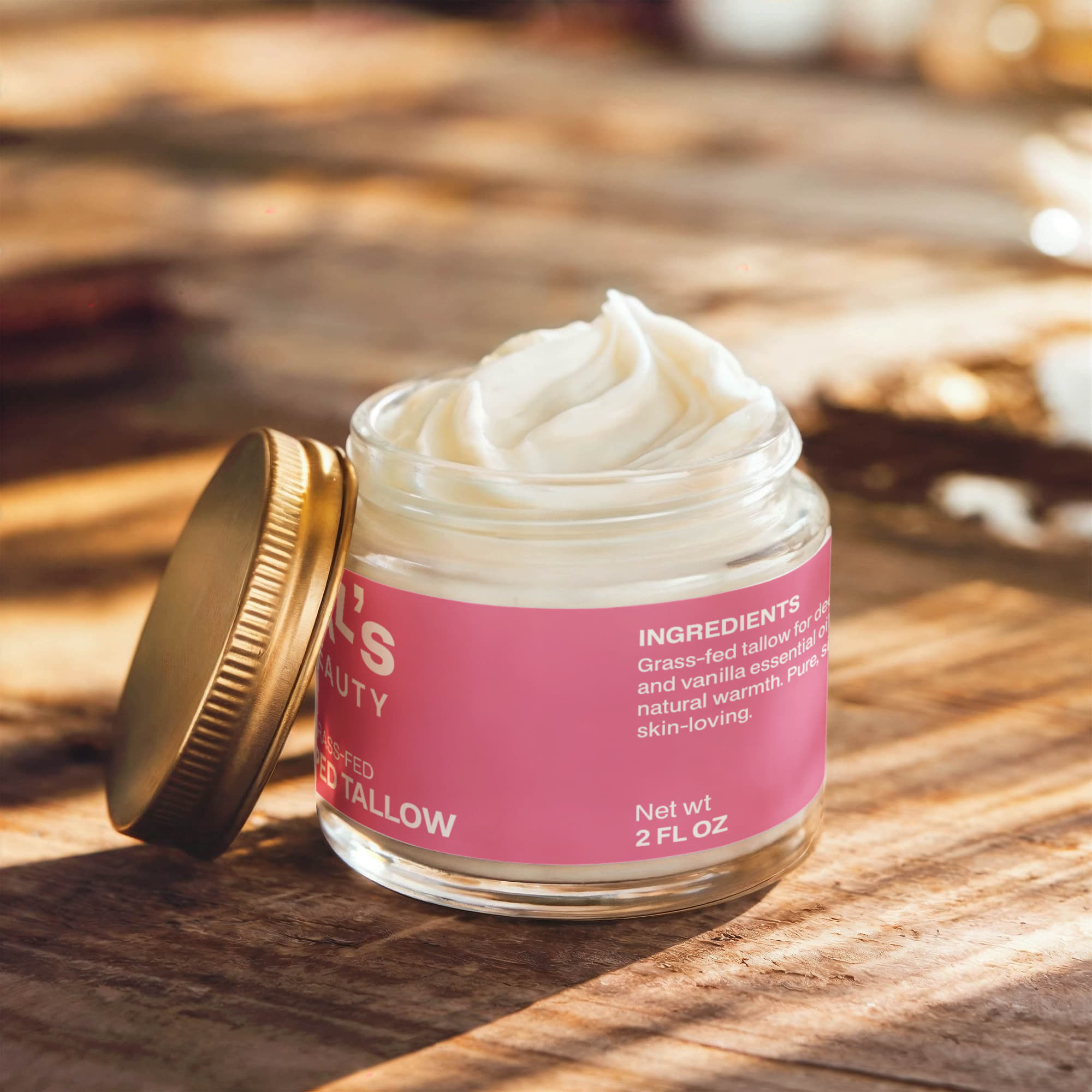 Whipped Grass-Fed Tallow Balm with Vanilla Bean