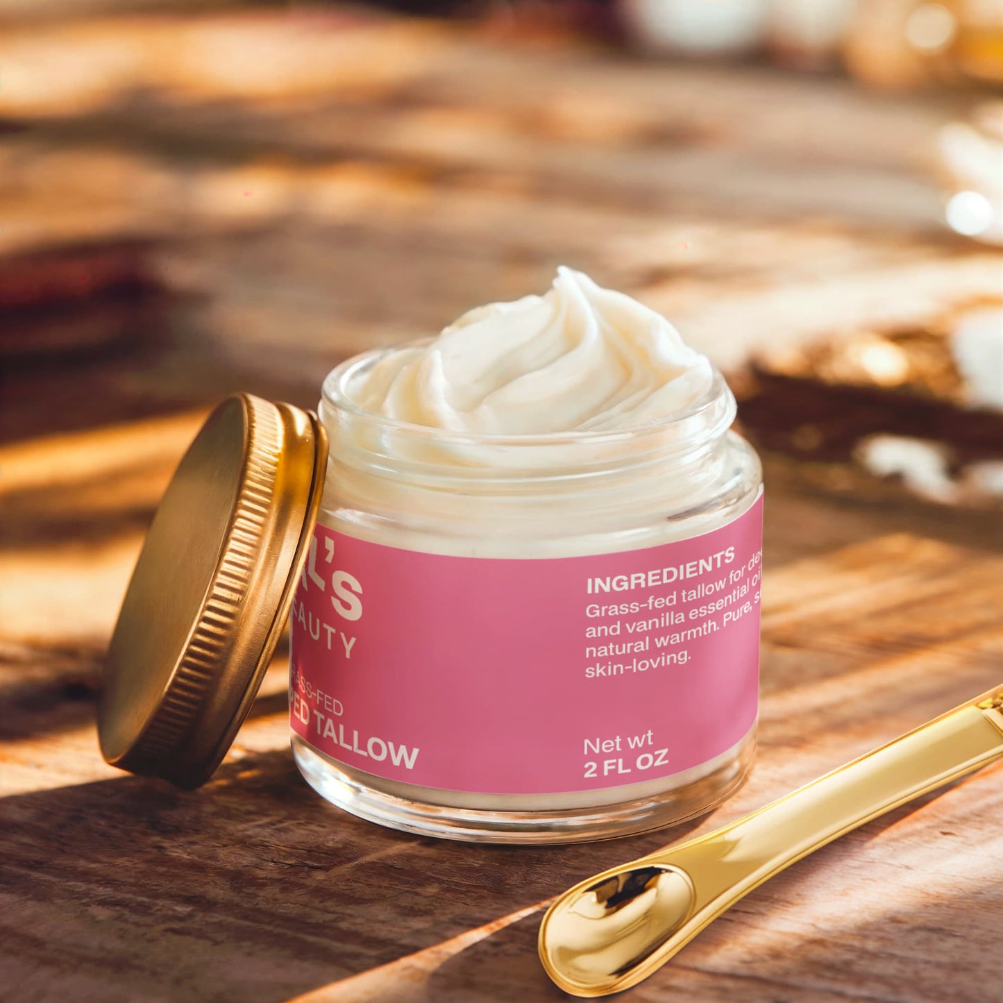 Whipped Grass-Fed Tallow Balm with Vanilla Bean